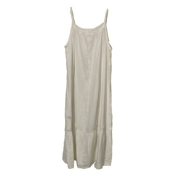 H&M White Cotton Sleeveless Midi Sundress Womens Size Small Beach Vacation - Picture 7 of 8